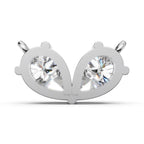 Toi et Moi Lab Grown Diamond Necklace | Pear Cut Two Stone Pendant in 14K Gold | Romantic Anniversary & Birthday Gift