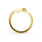 Lab Grown Diamond Marquise Pear Ring | 14K Gold Spiral Bezel Fancy Ring | Modern Anniversary & Engagement Ring for Women