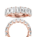 Lab Grown Diamond Eternity Band: White Gold, Emerald Cut