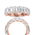 Lab Grown Diamond Eternity Band: White Gold, Emerald Cut