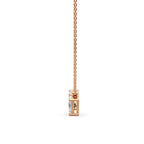 Toi Et Moi Diamond Necklace | Radiant & Round Two Stone Lab Grown Pendant in 14K Gold | Romantic Anniversary Gift for Her