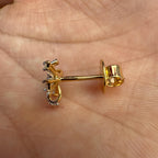 Lab Grown Diamond Stud Earrings | 14K Gold Baguette Diamond Studs | Luxury Bridal Anniversary Earrings for Women