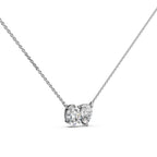 Toi Et Moi Lab Grown Diamond Pendant | Oval & Pear Two-Stone Necklace in 14K Gold | Romantic Luxury Gift for Her