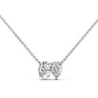 Toi Et Moi Lab Grown Diamond Pendant | Oval & Pear Two-Stone Necklace in 14K Gold | Romantic Luxury Gift for Her
