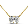 Toi Et Moi Lab Grown Diamond Pendant | Oval & Pear Two-Stone Necklace in 14K Gold | Romantic Luxury Gift for Her