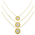Lab Grown Diamond Pendant Necklace | Round Solitaire Gold Necklace 13 CT | Minimal Luxury Gift for Women Anniversary