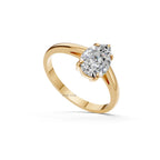 1.50 CT Pear Cut Lab Grown Diamond Engagement Ring, IGI Certified, 14K Gold Solitaire Ring, Pear Cut Bridal Ring, Anniversary Ring