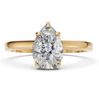 1.50 CT Pear Cut Lab Grown Diamond Engagement Ring, IGI Certified, 14K Gold Solitaire Ring, Pear Cut Bridal Ring, Anniversary Ring