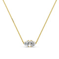 Toi Et Moi Lab Grown Diamond Pendant | Heart & Heart Two Stone 14K Gold Necklace | Romantic Anniversary Gift for Her