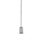 Emerald Cut Lab Grown Diamond Necklace | 4.00 CT Half Bezel Pendant in 14K Gold | IGI Certified Solitaire Wedding Necklace for Her