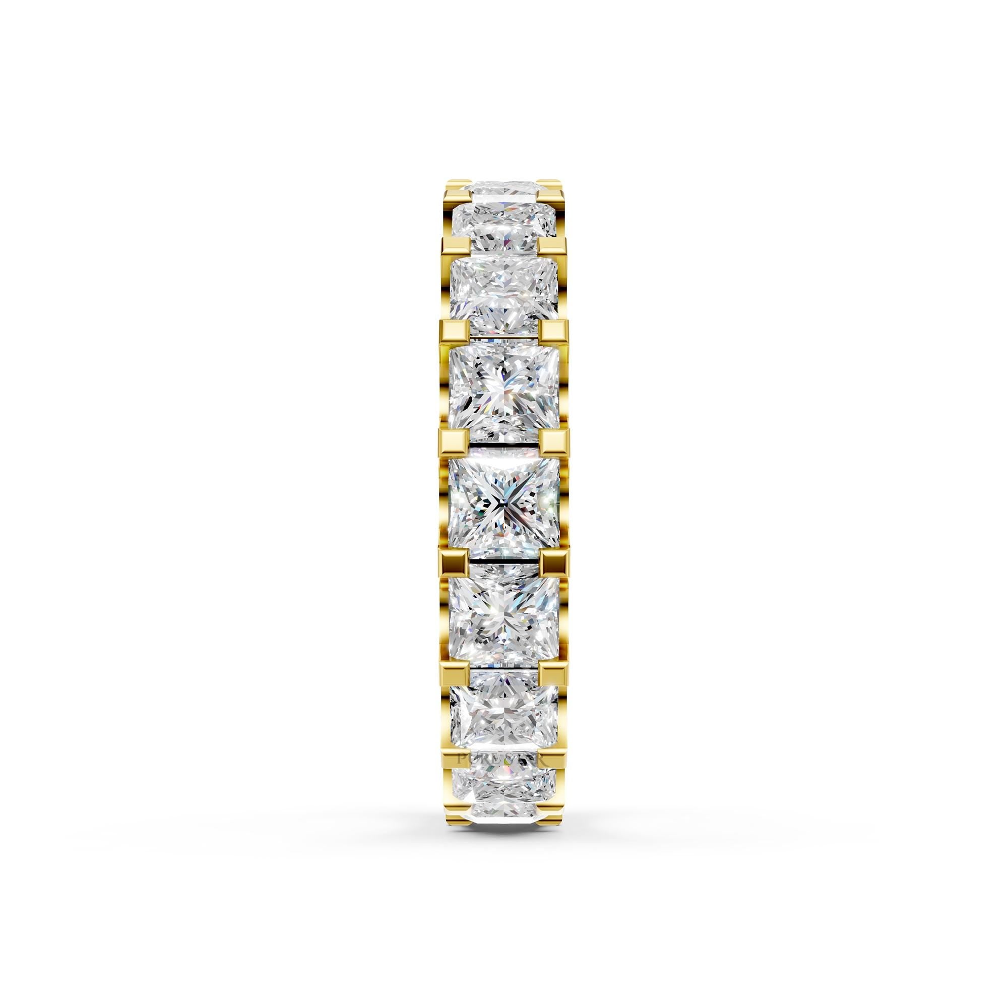 Princess Cut Diamond Eternity Band, Stackable Ring, Female Wedding Band, Lab Diamond Full Eternity Wedding Band, Princess Diamond Ring