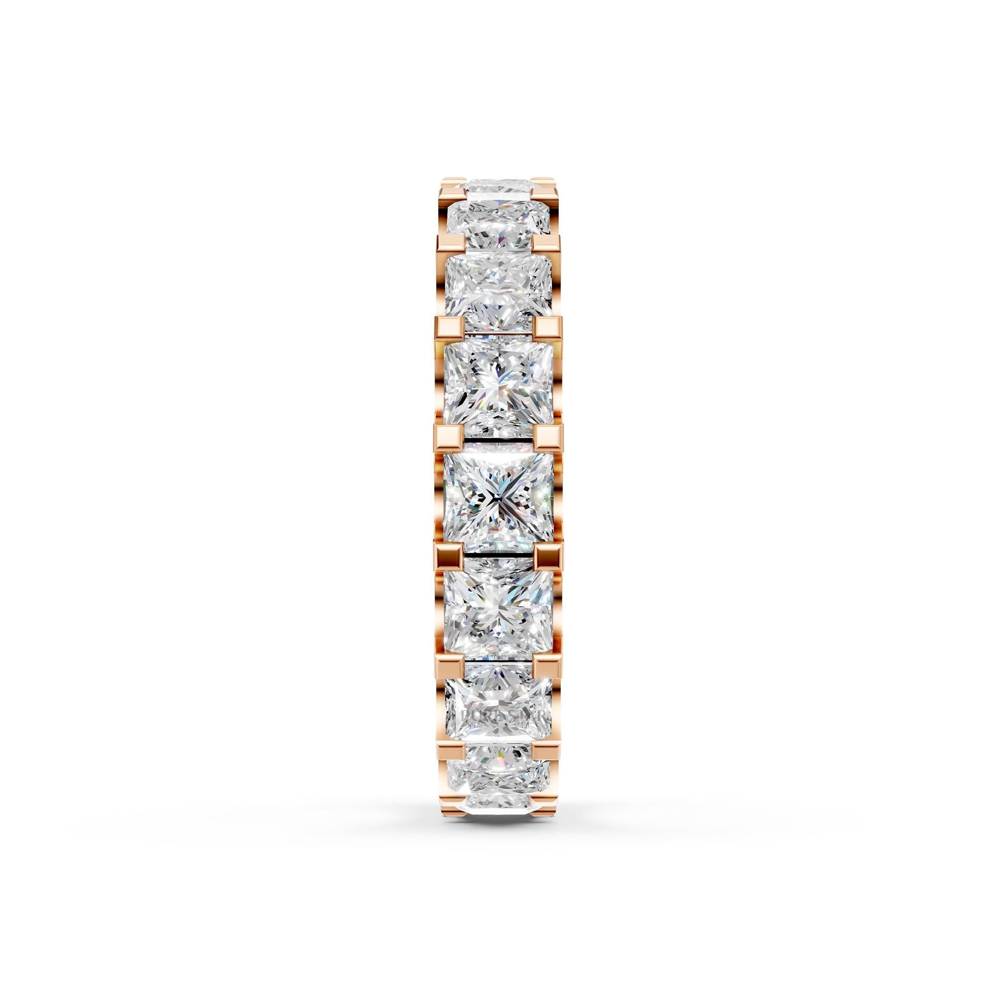 Princess Cut Diamond Eternity Band, Stackable Ring, Female Wedding Band, Lab Diamond Full Eternity Wedding Band, Princess Diamond Ring