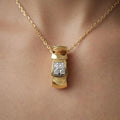 Lab Grown Diamond Pendant Necklace: 14K Gold Minimalist Jewelry