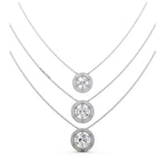 Lab Grown Diamond Pendant Necklace | Round Solitaire Gold Necklace 13 CT | Minimal Luxury Gift for Women Anniversary