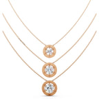 Lab Grown Diamond Pendant Necklace | Round Solitaire Gold Necklace 13 CT | Minimal Luxury Gift for Women Anniversary