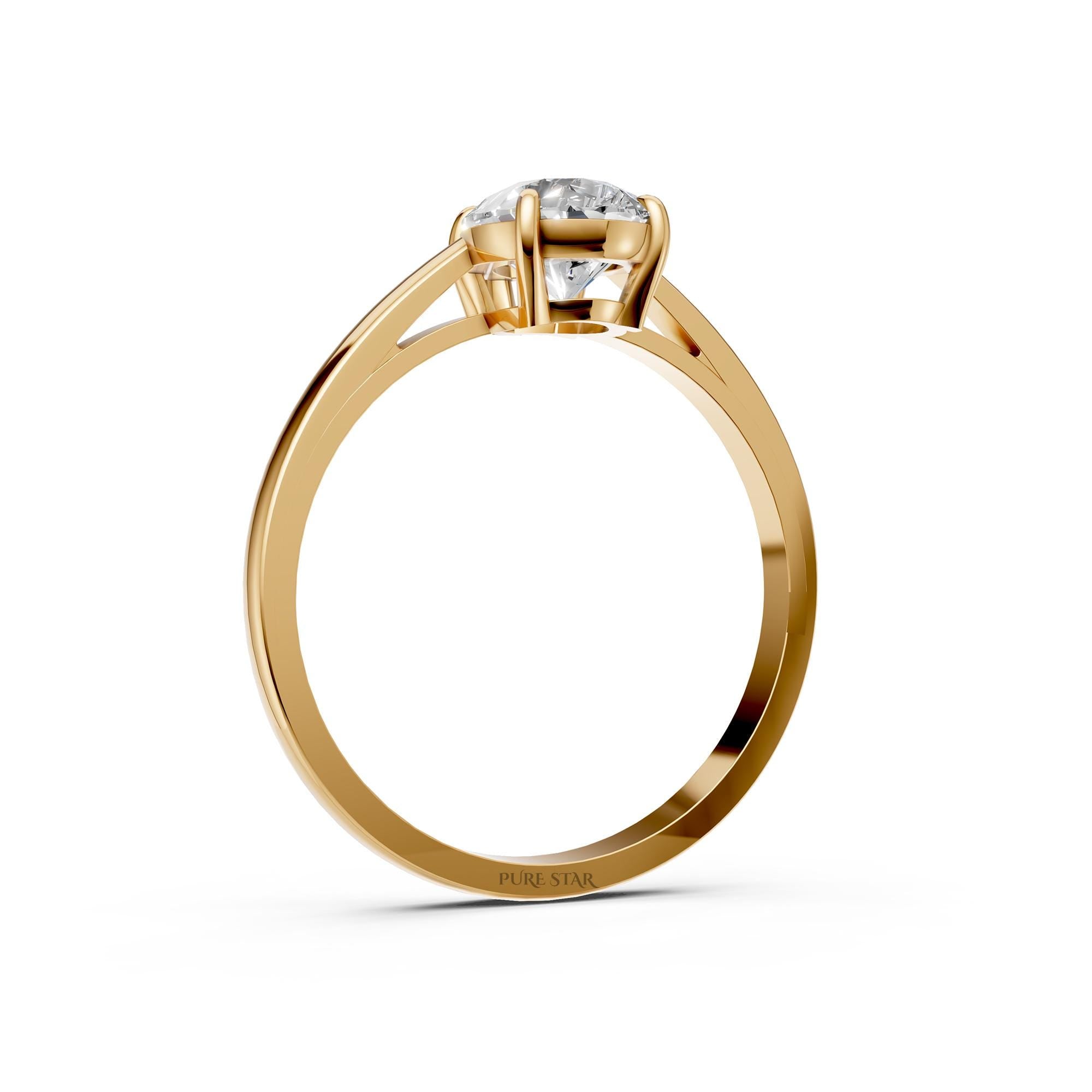 1.50 CT Pear Cut Lab Grown Diamond Engagement Ring, IGI Certified, 14K Gold Solitaire Ring, Pear Cut Bridal Ring, Anniversary Ring