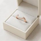 Lab Grown Diamond Wedding Ring Contoured Comfort Fit Band | Curved Diamond Wedding Band in Solid Gold | Bridal Ring