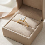 Princess Cut Lab Diamond Engagement Ring 14K Gold Wedding Ring