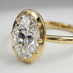 Oval Lab Diamond Ring 2.00 Ctw, 14k Gold Solitaire Engagement Ring, Minimalist Elegant Proposal Ring, Ethical Luxury Ring Gift