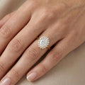 Oval Halo Lab Grown Diamond Ring, Oval Engagement Ring, Four Prong Halo Ring, Ethical Diamond Ring, Bridal Promise Ring Gift