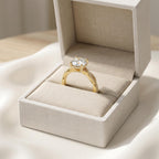 Lab Grown Diamond Ring Round Cut Vine Engagement Ring for Women Dainty Petite Twisted Band Ethical Diamond Jewelry Gift