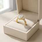 Marquise Diamond Ring Three Stone Engagement Ring for Women Dainty Trilogy Lab Grown Diamond Luxury Ethical Jewelry Gift