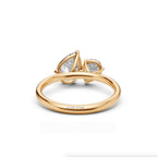 14K Yellow Gold Toi-et-Moi Pear Cut Lab-Grown Diamond Lab Grown Diamond Ring IGI Certified Solitaire Engagement or Anniversary Gift for Her