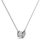 Toi Et Moi Lab Grown Diamond Necklace | Oval & Marquise Two Stone 14K Gold Pendant | Romantic Anniversary Gift for Her