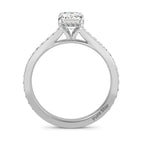 0.50 TO 2.00 Ct Emerald Cut Lab Grown Diamond Engagement Ring Vintage White Gold Hidden Halo Diamond Wedding Ring IGI Certified Diamond Ring