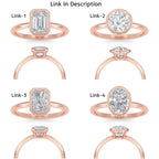 Radiant Cut Lab Grown Diamond Engagement Ring Yellow Gold Bezel Solitaire Radiant Lab Diamond Bezel Set Solitaire Anniversary Gift Ring