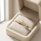 Dainty Round Lab Grown Diamond Promise Ring for Women | Claw Prong Diamond Engagement Ring | 10K 14K 18K Gold White Yellow Rose Gold