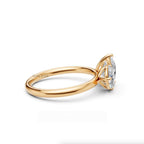 14K Yellow Gold Toi-et-Moi Pear Cut Lab-Grown Diamond Lab Grown Diamond Ring IGI Certified Solitaire Engagement or Anniversary Gift for Her