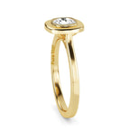 Cushion cut Bezel diamond Engagement Ring Unique Vintage 2 Carat Lab Grown Diamond Engagement Ring 14K Solid Gold IGI Certified Diamond Ring