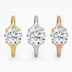 Round Cut Diamond Ring Solitaire Engagement Ring Lab Grown Diamond Ring for Women Classic Luxury Ethical Ring Gift