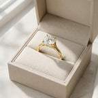 Round Cut Diamond Ring Solitaire Engagement Ring Lab Grown Diamond Ring for Women Classic Luxury Ethical Ring Gift