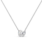 Toi Et Moi Lab Grown Diamond Necklace | Oval & Marquise Two Stone 14K Gold Pendant | Romantic Anniversary Gift for Her