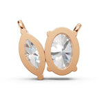 Toi Et Moi Lab Grown Diamond Necklace | Oval & Marquise Two Stone 14K Gold Pendant | Romantic Anniversary Gift for Her