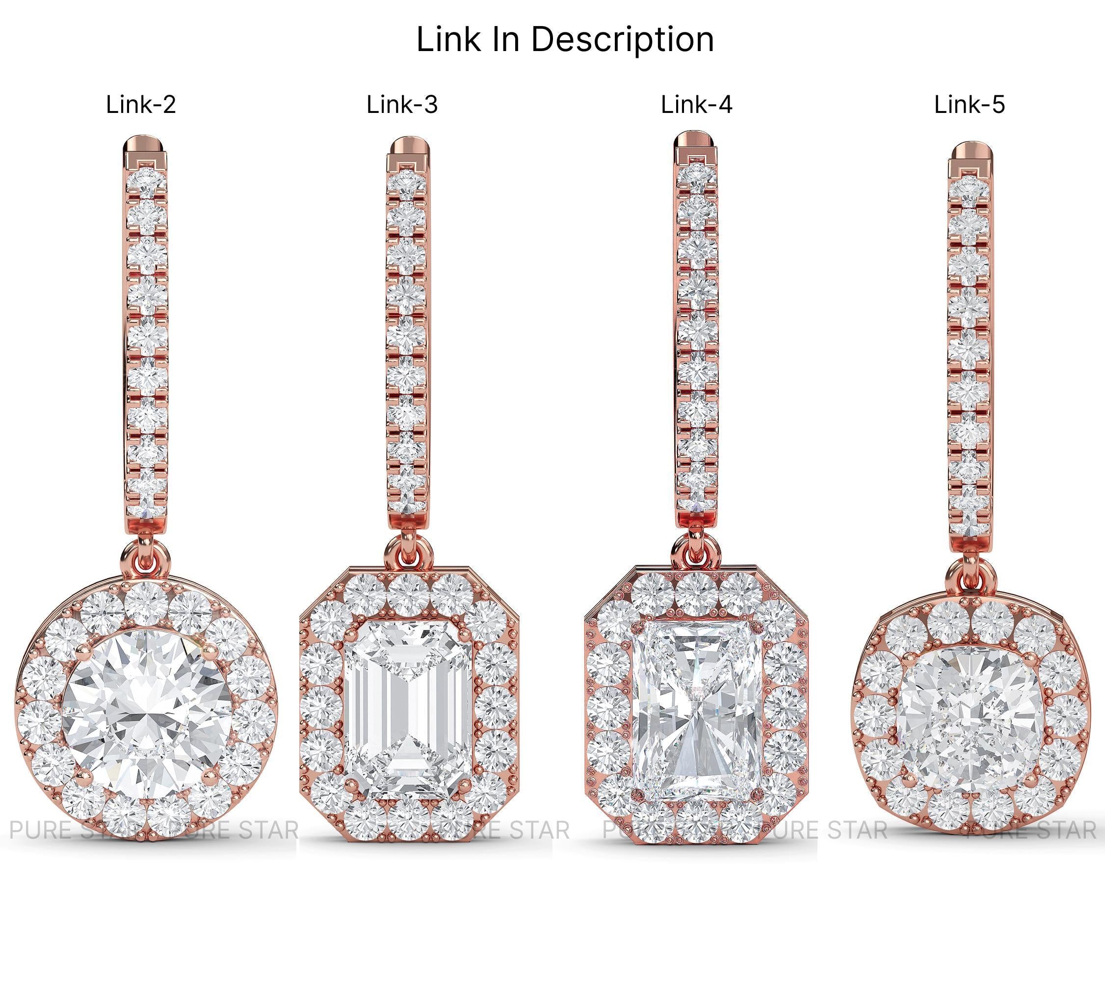 Oval Cut Lab Grown Diamond Dangling Earrings,Dangle and Drop Wedding Earrings for Women, Lever Back Earrings, Anniversary Gifts For Her