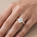 Oval Lab Grown Diamond Halo Engagement Ring IGI Certified 14K Gold, Hidden Halo Ring, Oval Cut Diamond Wedding Ring for Women