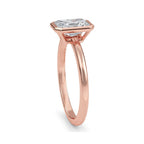 Radiant Cut Lab Grown Diamond Engagement Ring Yellow Gold Bezel Solitaire Radiant Lab Diamond Bezel Set Solitaire Anniversary Gift Ring