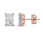 4 Carat Radiant Cut Lab Grown Diamond Stud Earrings 14K Yellow Gold IGI Certified Lab Grown Diamond Ring For Her/Him Everyday Diamond Stud