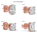 4 Carat Radiant Cut Lab Grown Diamond Stud Earrings 14K Yellow Gold IGI Certified Lab Grown Diamond Ring For Her/Him Everyday Diamond Stud