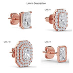 4 Carat Radiant Cut Lab Grown Diamond Stud Earrings 14K Yellow Gold IGI Certified Lab Grown Diamond Ring For Her/Him Everyday Diamond Stud