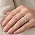 Three Quarter Eternity Lab Grown Diamond Wedding Band 2.00mm EF VVS Round Brilliant Ring, Stackable Anniversary Band
