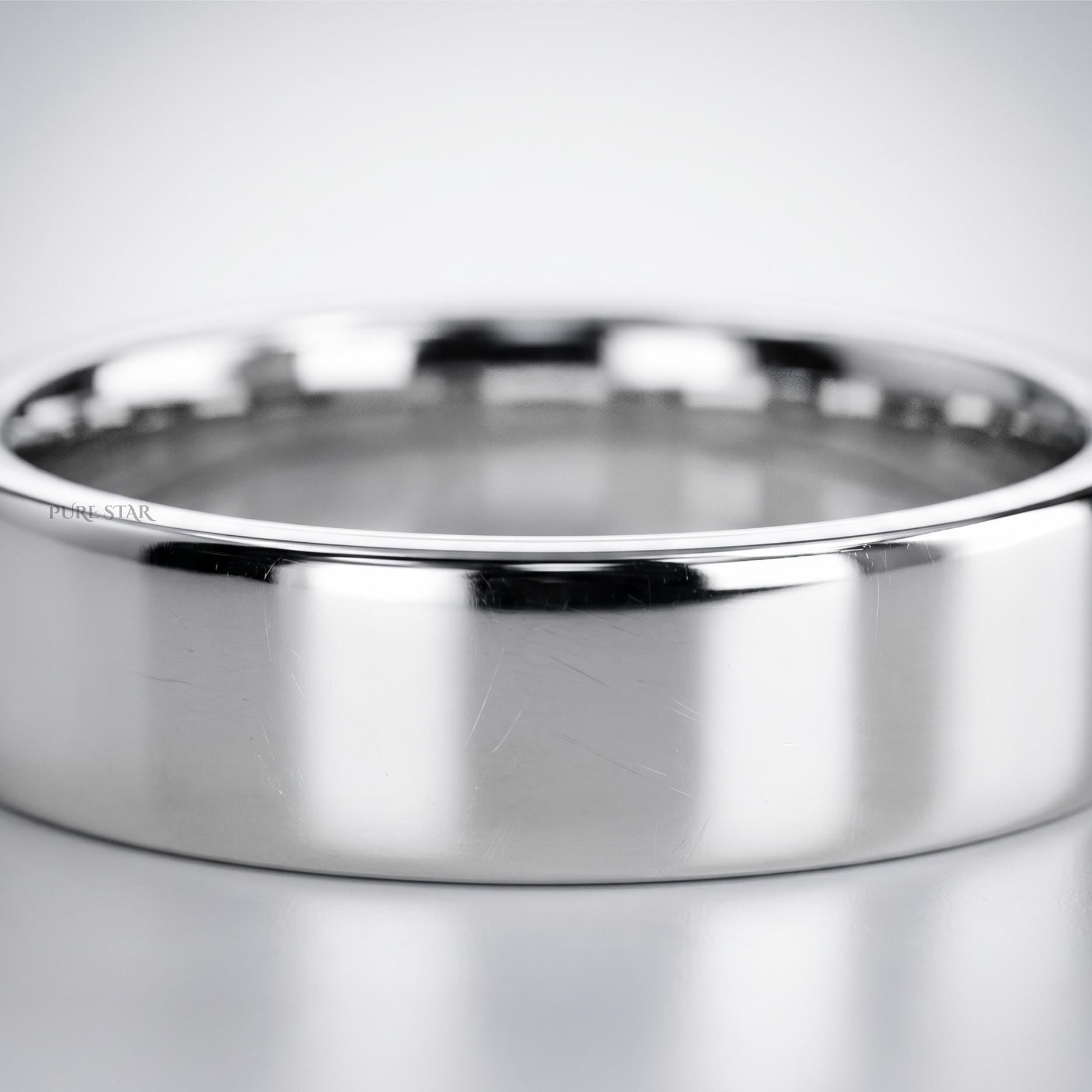 6mm Platinum Wedding Band, Solid Platinum Ring, Comfort Fit Unisex Wedding Ring, Mens Womens Wedding Band, Minimalist Bridal Band