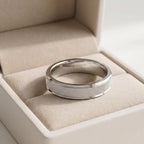 5mm Platinum Wedding Band for Men Women, Comfort Fit Platinum Ring, 1.5mm Thick Classic Polished Wedding Ring, Minimalist Anniversary Band