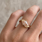 Pink Lab Grown Diamond Ring East West Engagement Ring, Breath Taking Solitaire Ring, IGI Certified Diamond Ring, Anniversary Gift for Her