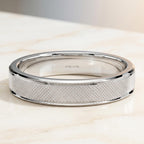 5mm Platinum Wedding Band for Men Women, Comfort Fit Platinum Ring, 1.5mm Thick Classic Polished Wedding Ring, Minimalist Anniversary Band