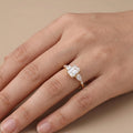 1.5 CT Emerald Cut Lab Grown Diamond Ring, 14K Yellow Gold Engagement Ring, Solitaire Wedding Ring for Women, Anniversary Promise Ring Gift