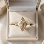 1.50 Ct Marquise Cut Lab Grown Diamond Ring Bezel Set Engagement Ring, Solitaire Wedding Ring for Women, Minimalist Bridal Ring